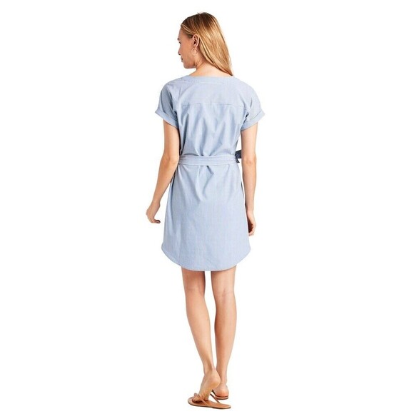 Vineyard Vines Blue White Striped Harbor Belted Tunic S - Picture 2 of 15